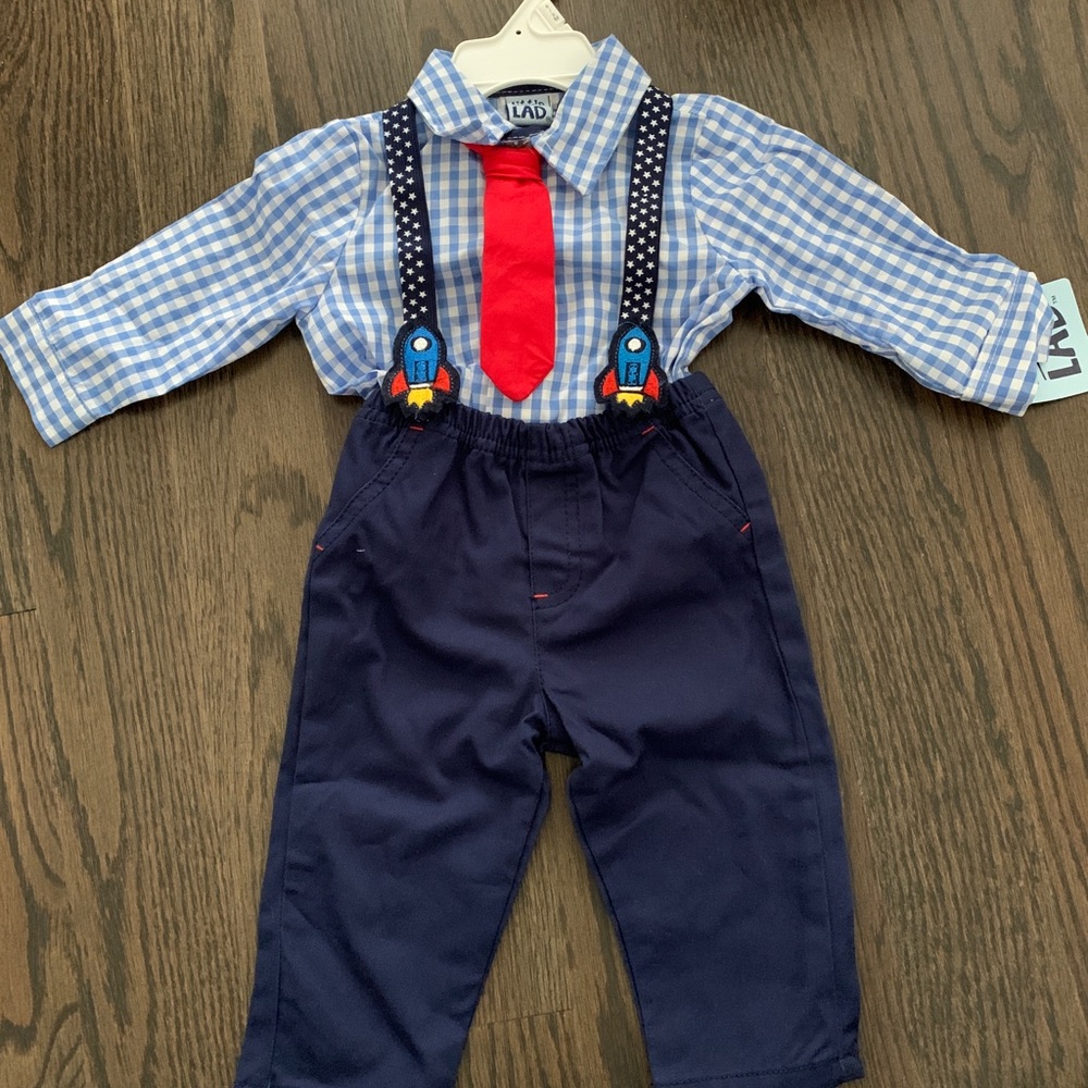 Boys Suspender 4 piece set - 6/9months